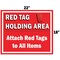5S Supplies 5S Red Tag Area Sign Aluminum Hanging Sign V5 22in x 18in HS-REDTAG-V5 - alternate 2